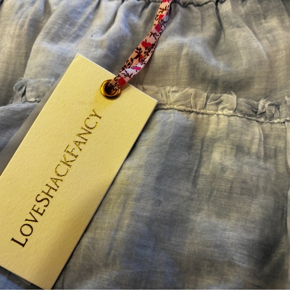 New With Tags LoveShackFancy Blue Mini Skirt-Great Christmas Present! - Picture 6 of 8